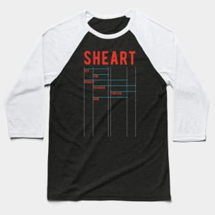 Shear Heart Attack Baseball T-Shirt